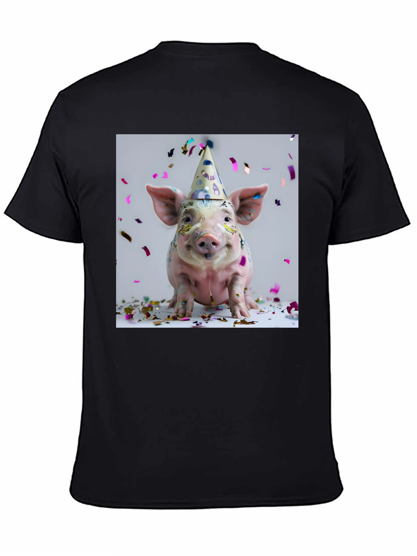 Party Pig T-Shirt - Black Cotton Tee
