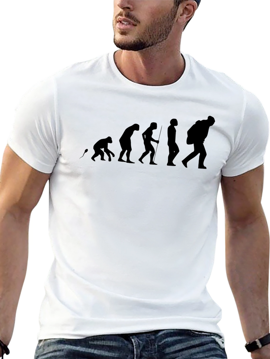 Evolution of Man Black T-Shirt