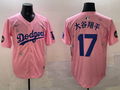 Men's Los Angeles Dodgers Shohei Ohtani #17 Pink Alternate Replica Player Jerseys