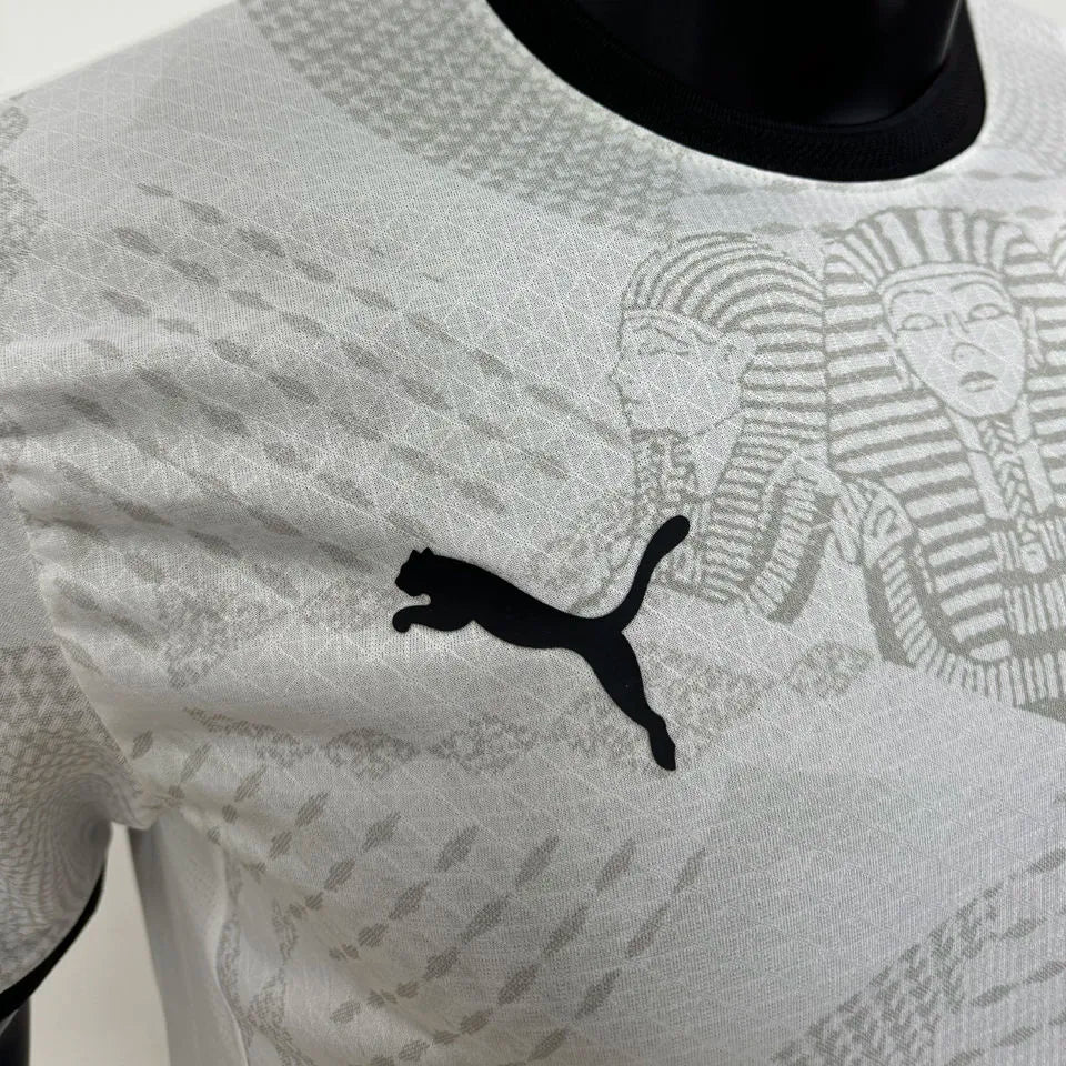 2025 Egypt Away White Player Version Soccer Jersey Detail 3
