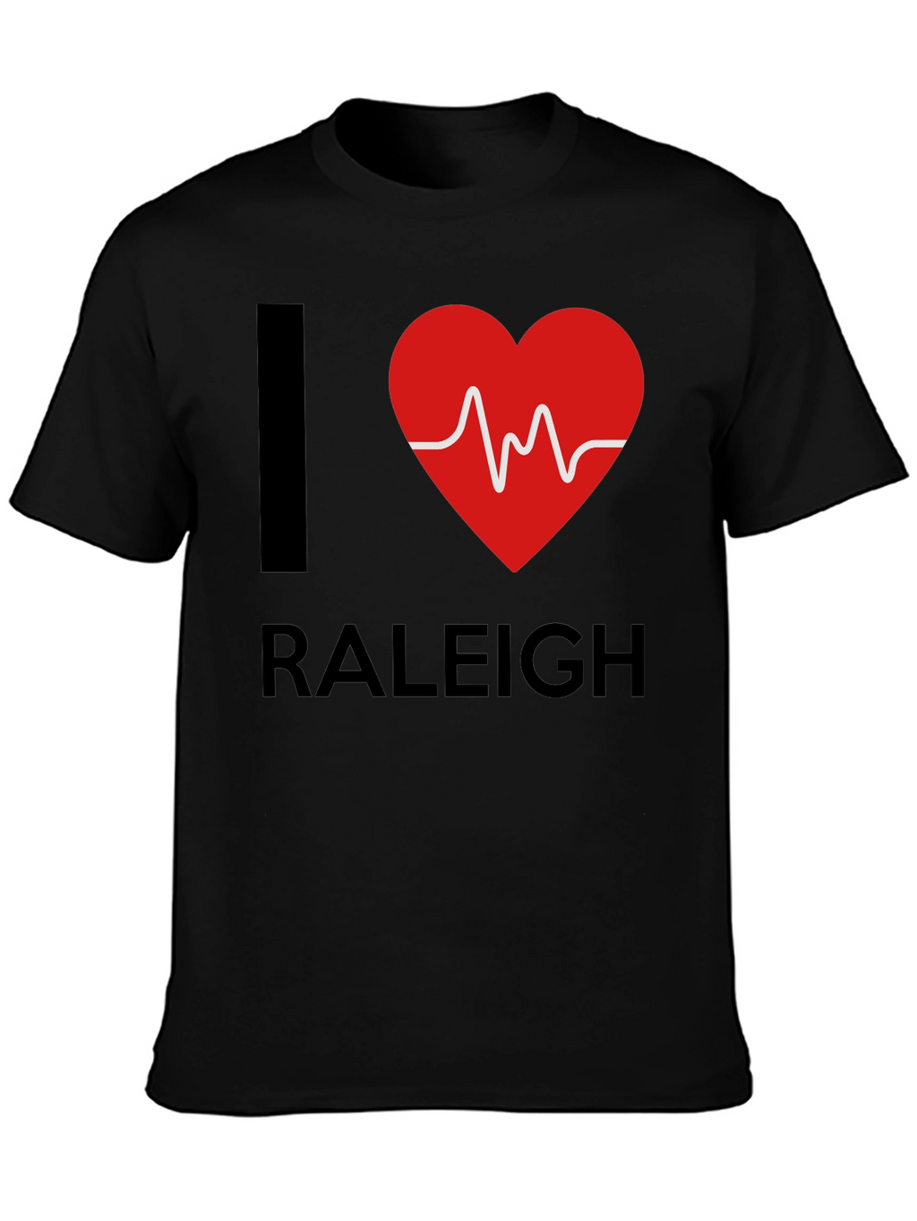 I Love Raleigh Heartbeat T-Shirt