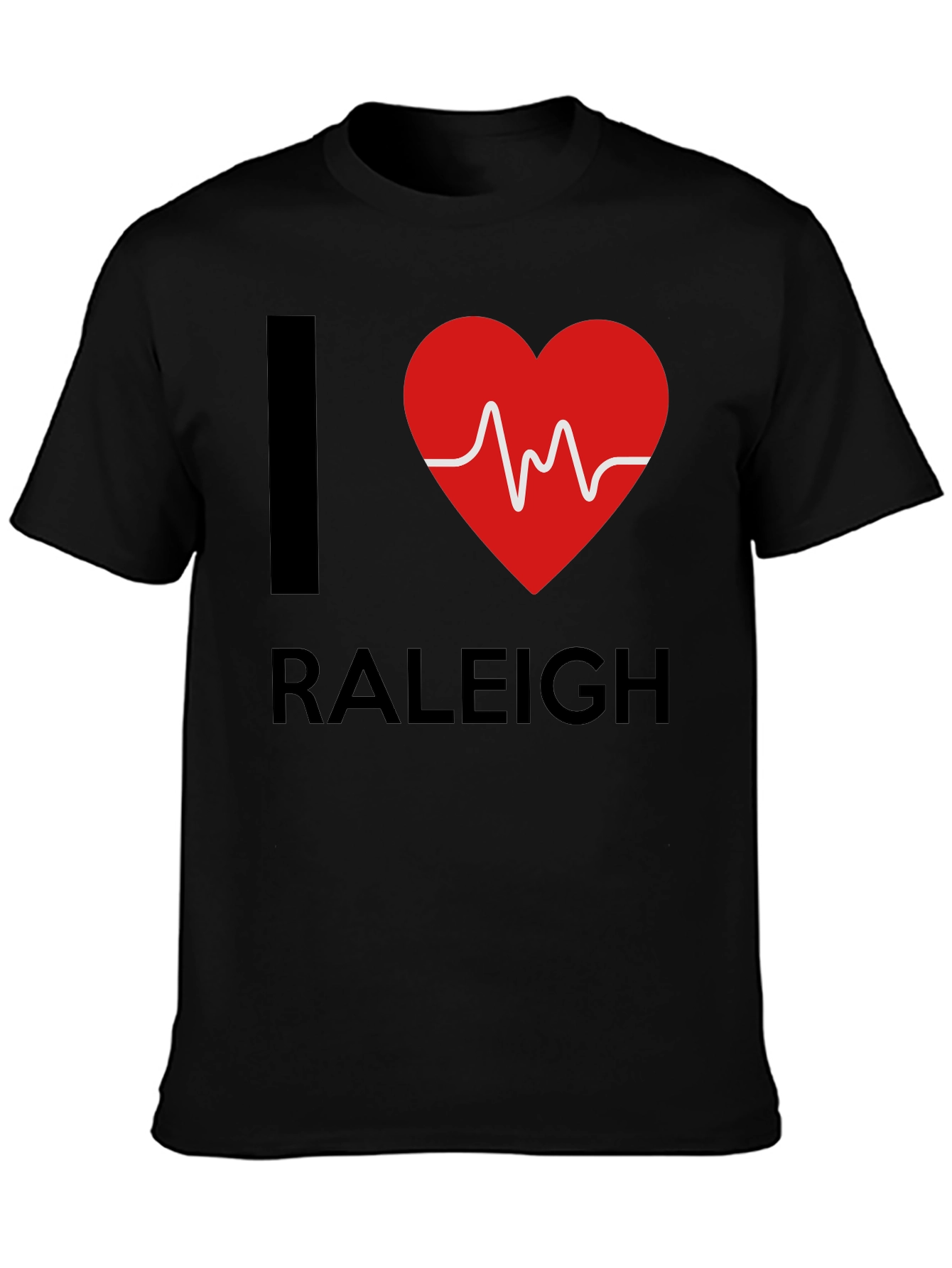 I Love Raleigh Heartbeat T-Shirt