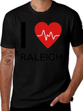 I Love Raleigh Heartbeat T-Shirt