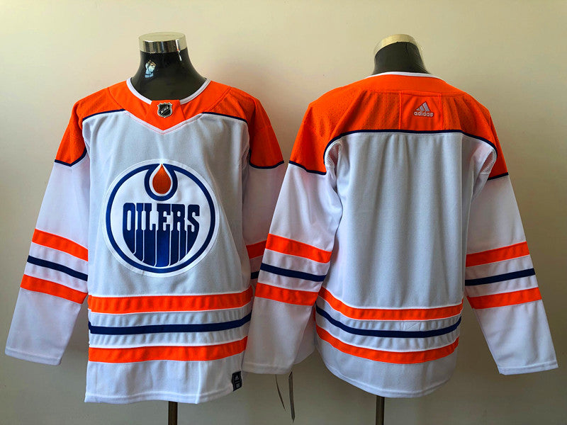 Men's Edmonton Oilers White Blank Player Jerseys