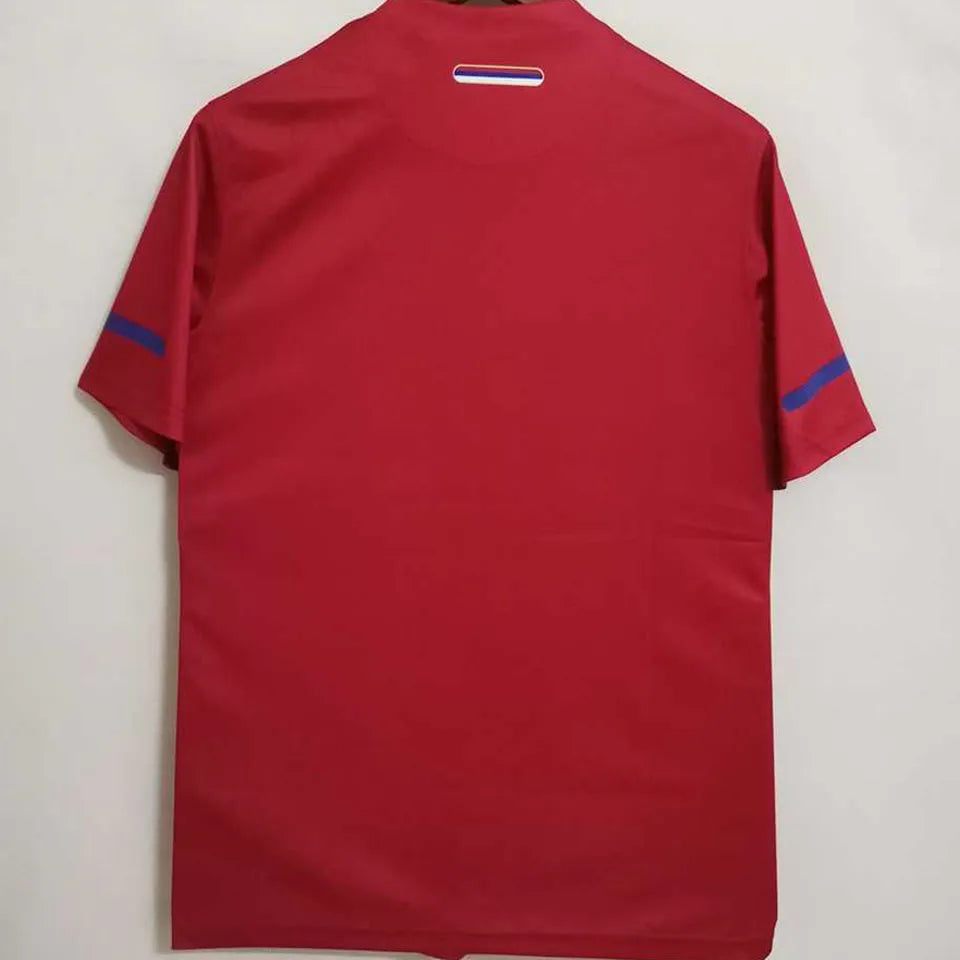 2010 Serbia Home Red Retro Retro Jersey Back