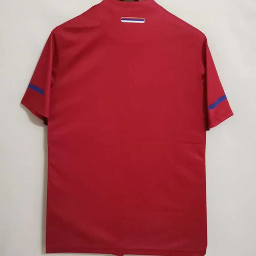 2010 Serbia Home Red Retro Retro Jersey Back