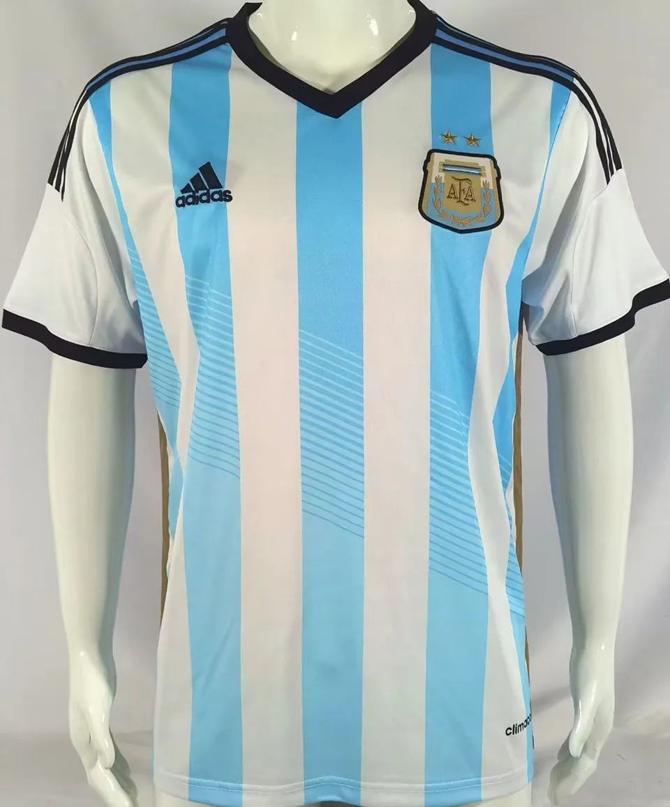 2014/15 Argentina Home Retro Soccer Jersey Front
