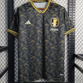 2023 Japan Black With Gold Dragon Fans Soccer Jersey Front