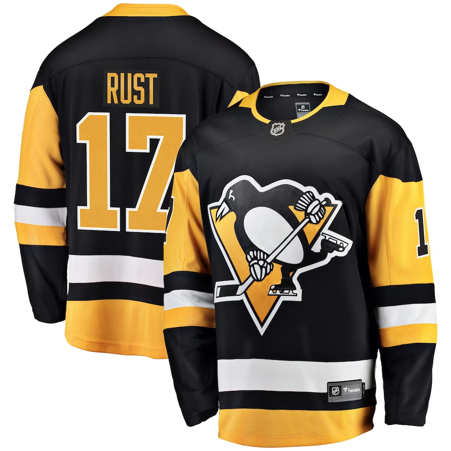 Men's Pittsburgh Penguins Bryan Rust #17 Black Player Game Jerseys
