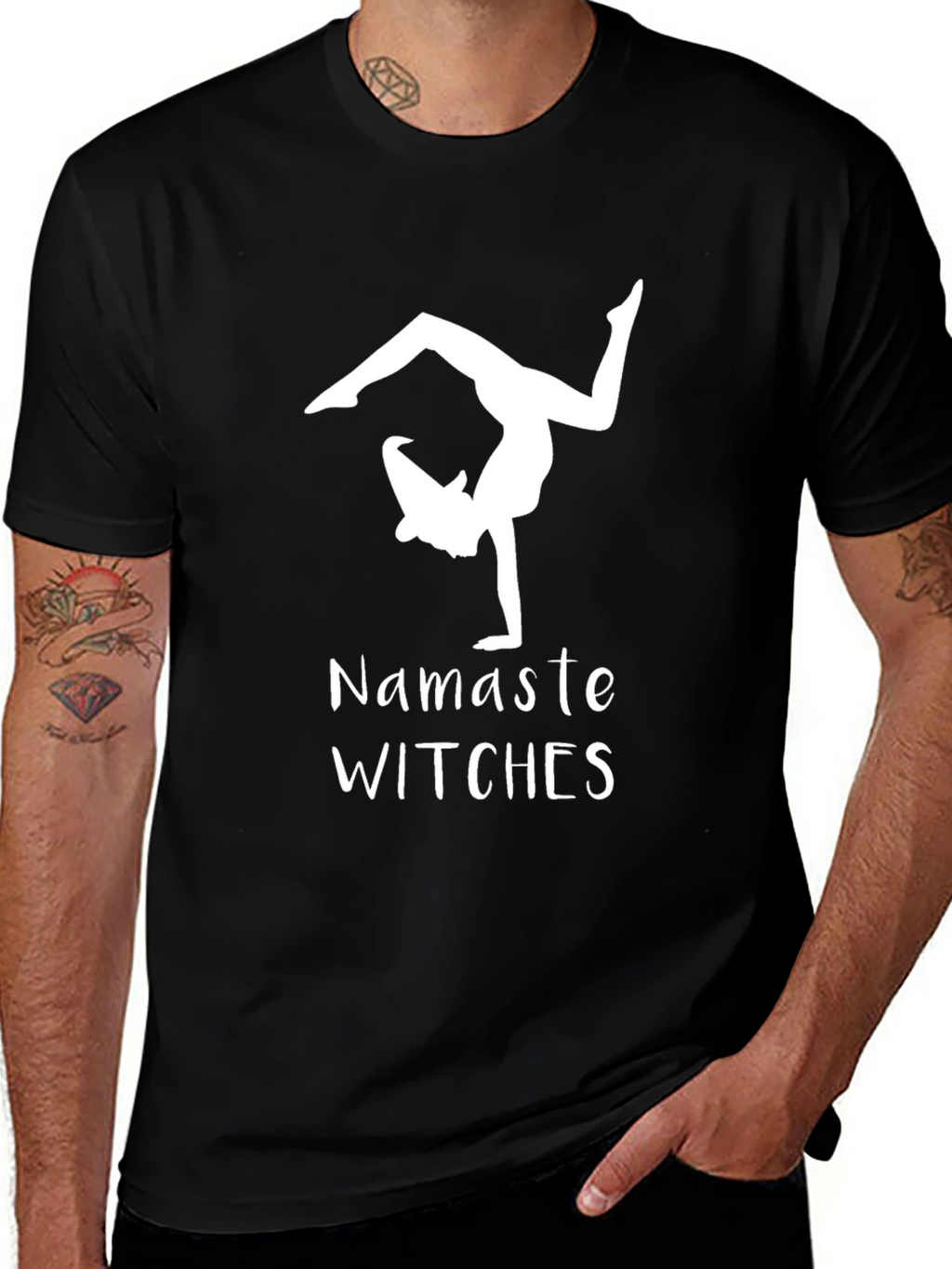 Namaste Witches T-Shirt - Yoga Witch Tee