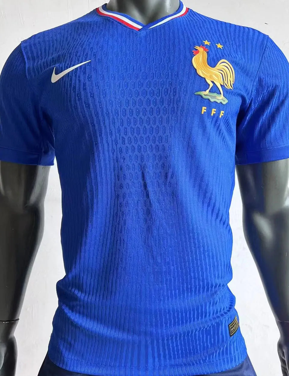 2024//25 France Home Blue Player Version Soccer Jersey Front