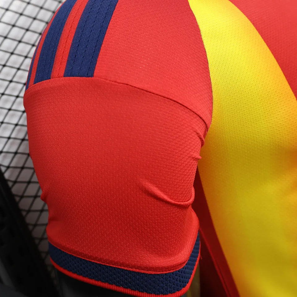 2026/27 Spain Special Edition Red And Yellow Player Version Soccer Jersey Detail 4