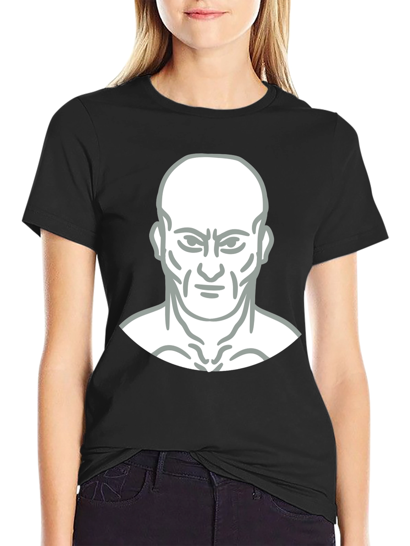 Bold Graphic Tee - Mans Face Design