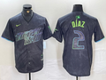 Men's Tampa Bay Rays Yandy Diaz #2 Charcoal 2024 City Connect Limited Player Jerseys