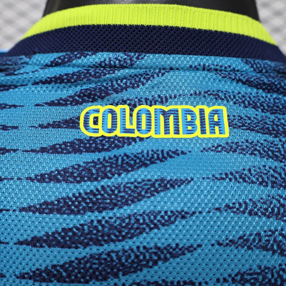 2026/27 Colombia Away Player Version Long Sleeve Soccer Jersey Detail 2