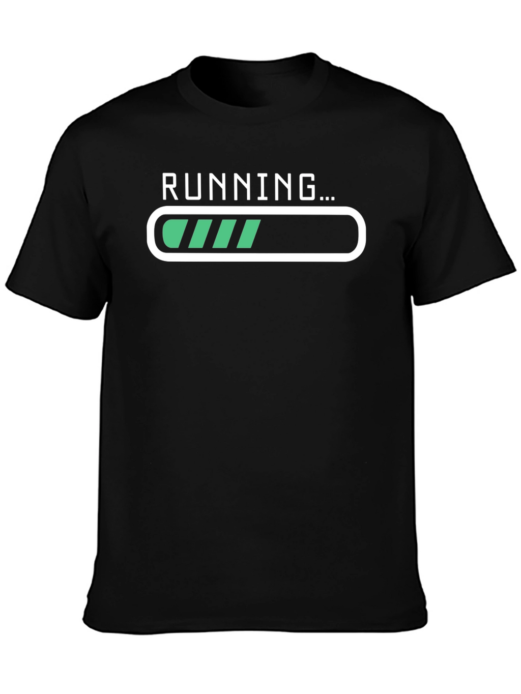 Running Loading Bar Graphic Tee - Black