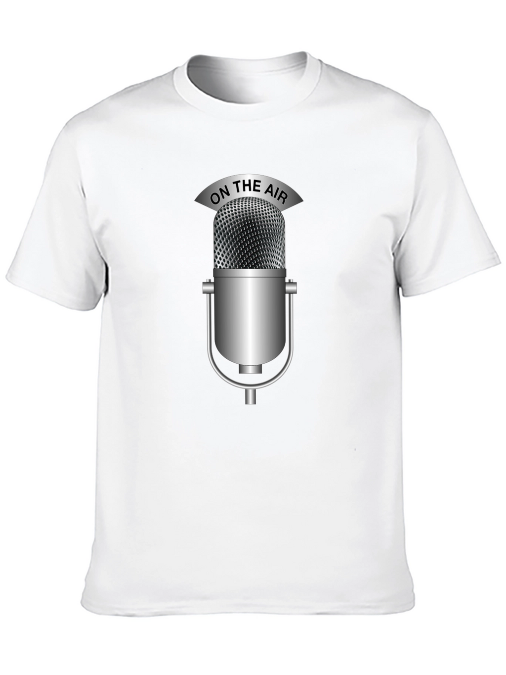 On The Air Microphone Black T-Shirt