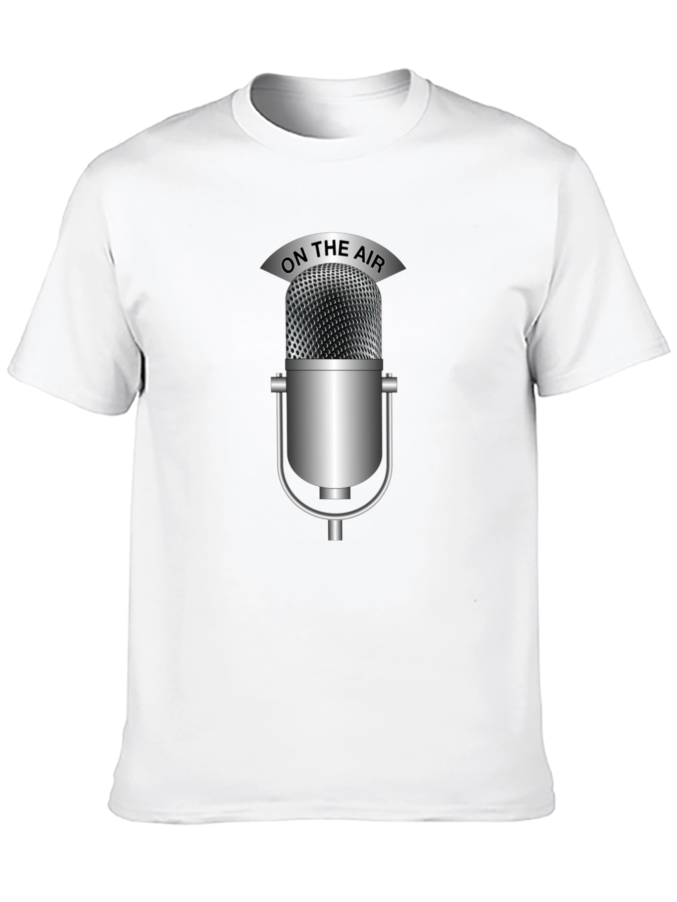 On The Air Microphone Black T-Shirt