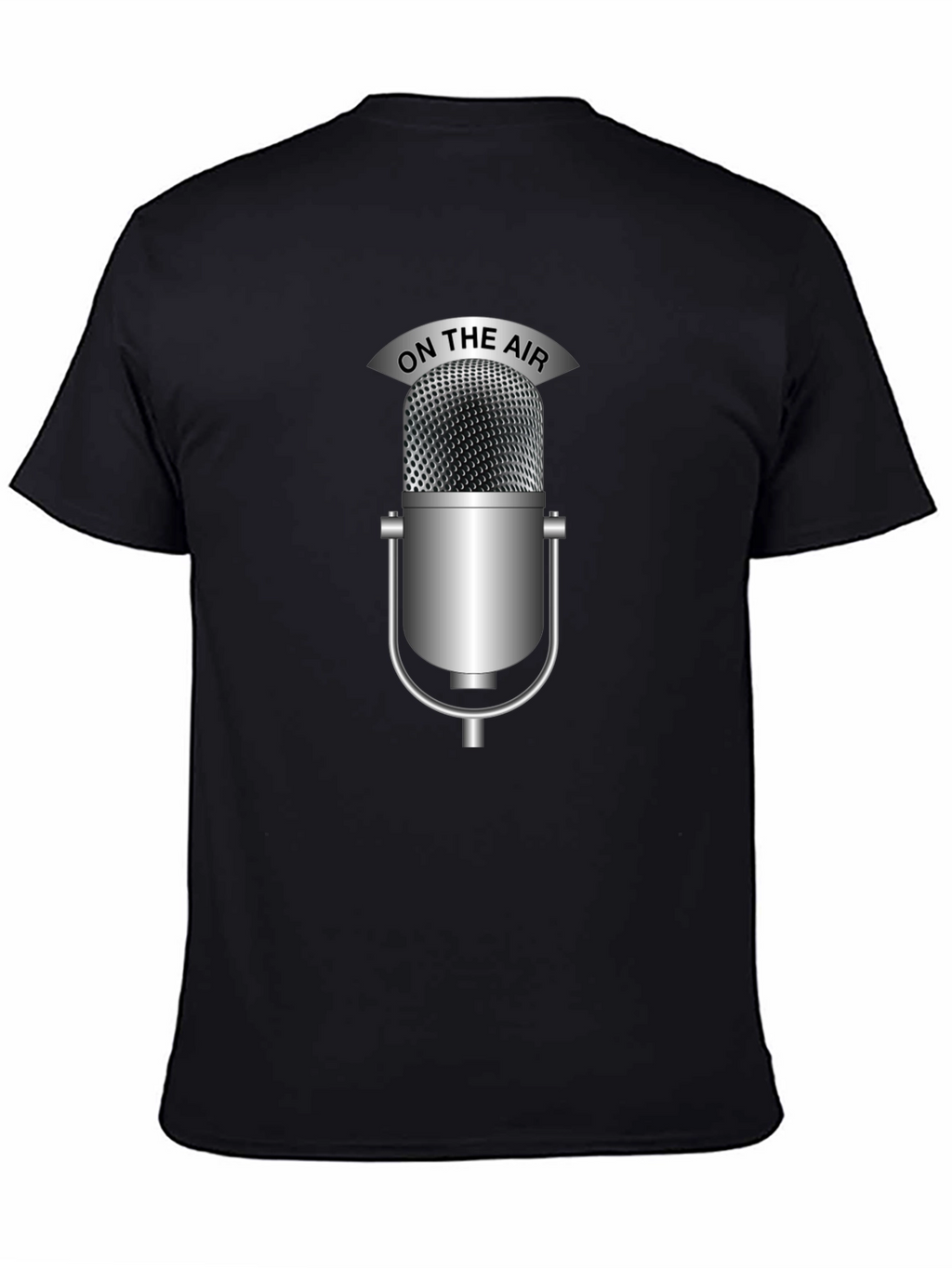 On The Air Microphone Black T-Shirt