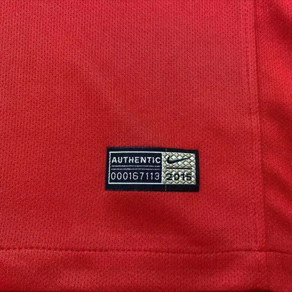 2015/16 Chile Home Red Retro Soccer Jersey Detail 3