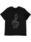 Geometric Treble Clef T-Shirt - Black