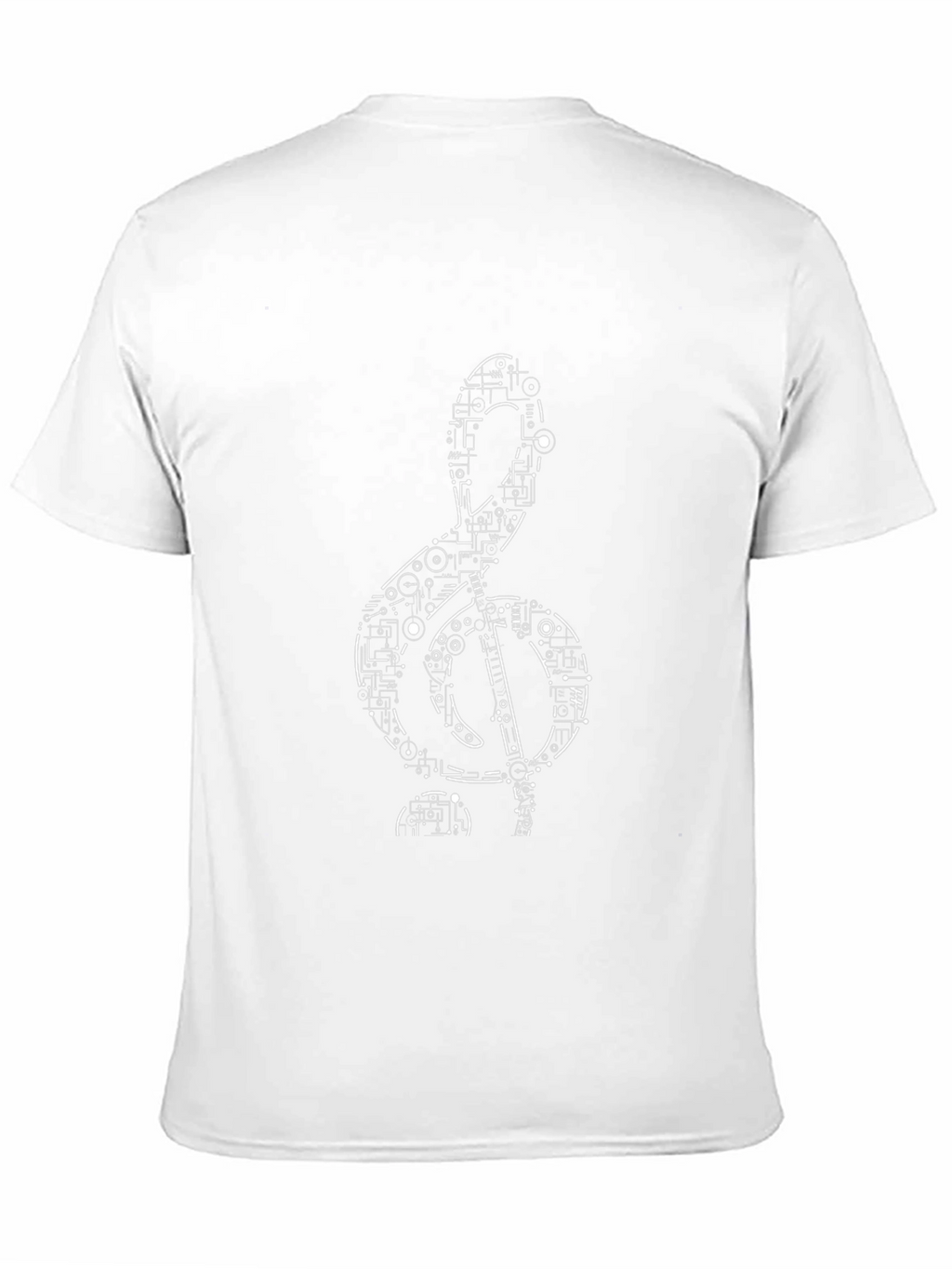 Geometric Treble Clef T-Shirt - Black