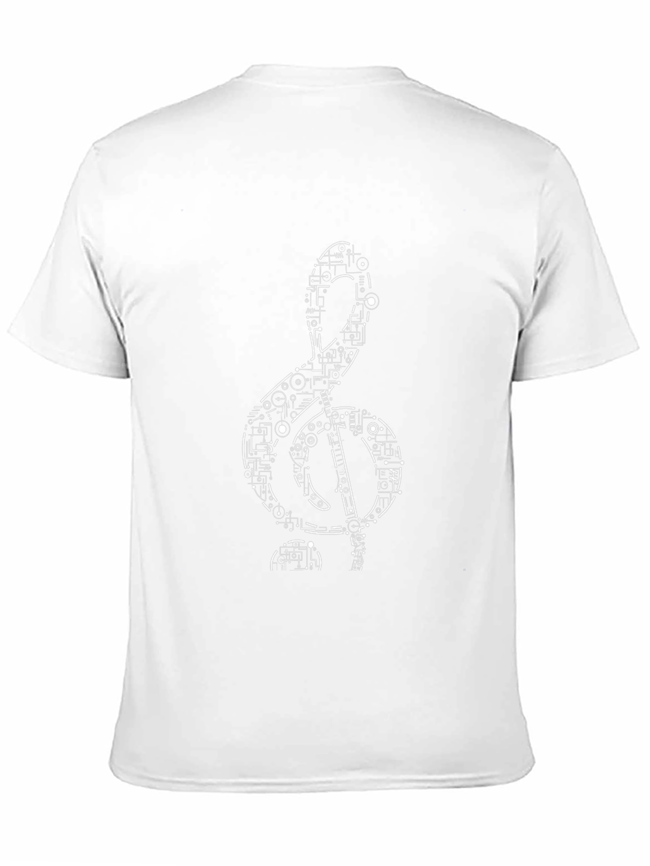 Geometric Treble Clef T-Shirt - Black