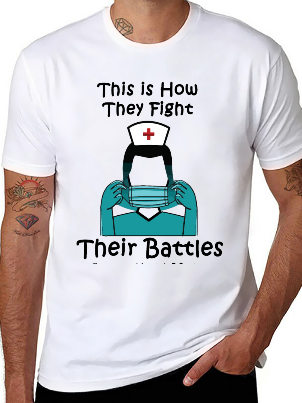 Nurse Heroes Graphic Tee - Fight Their Battles
