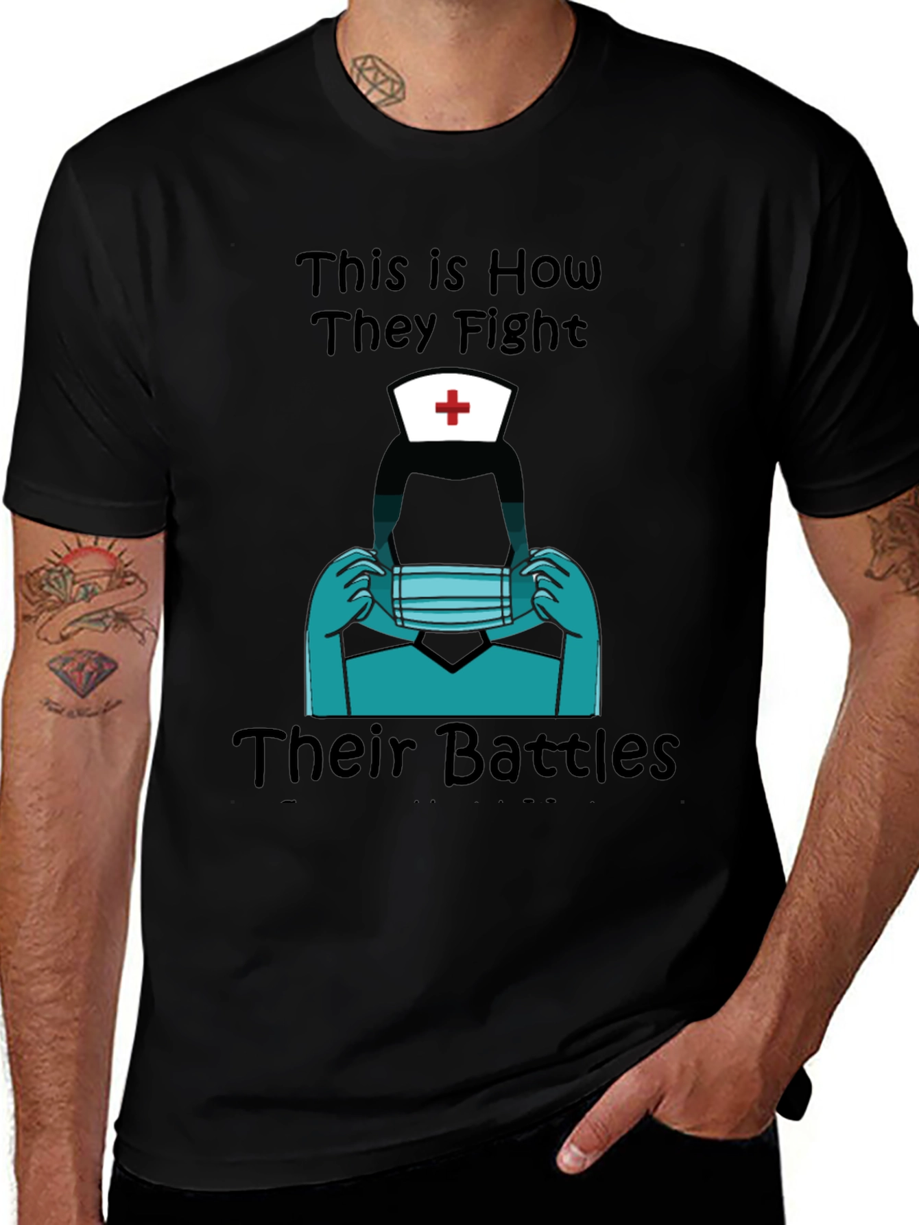 Nurse Heroes Graphic Tee - Fight Their Battles