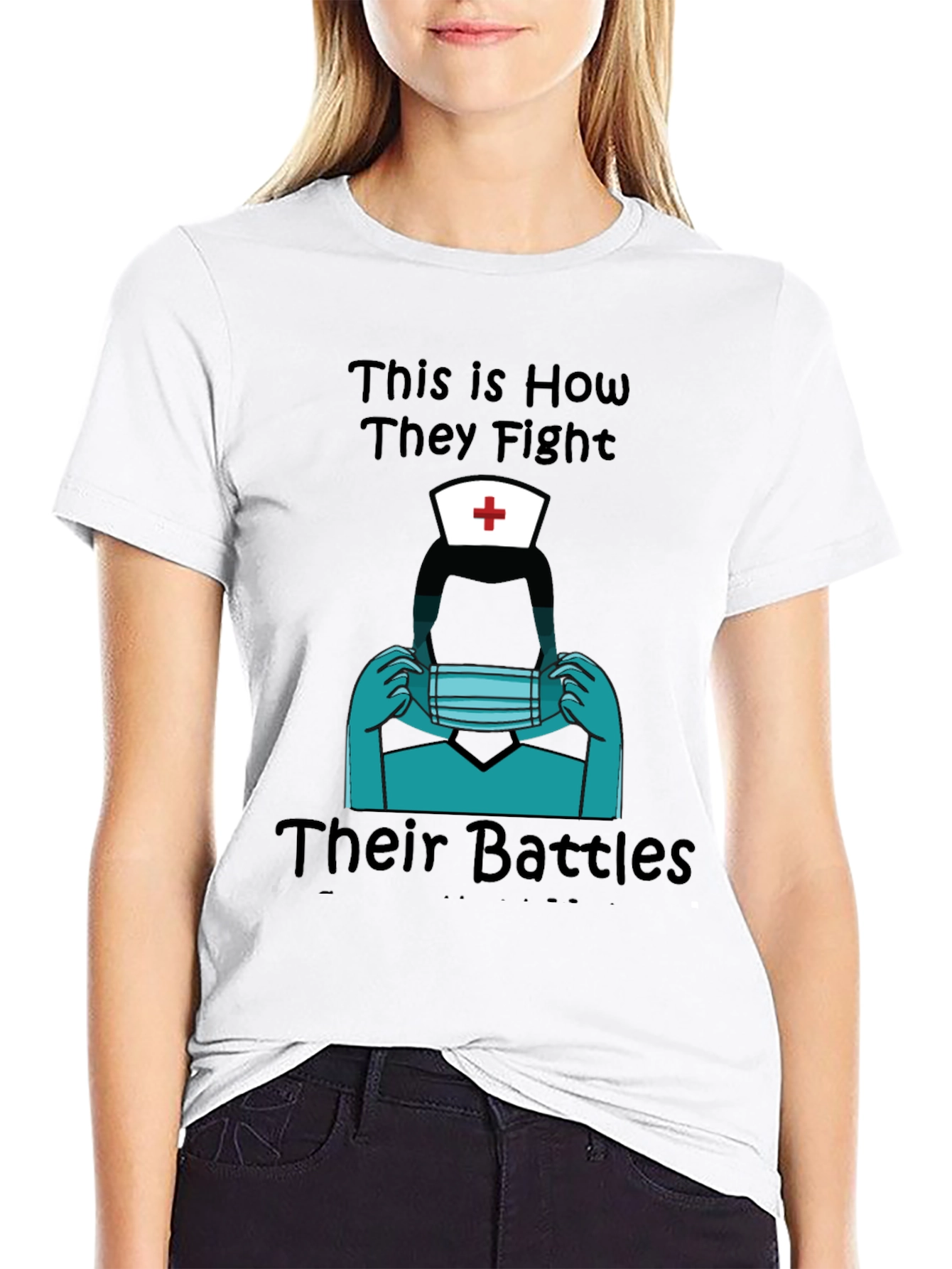 Nurse Heroes Graphic Tee - Fight Their Battles
