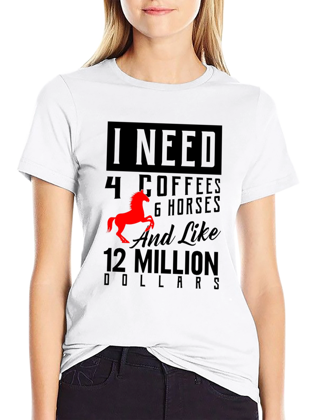 I Need Coffee Horses & Millions T-Shirt
