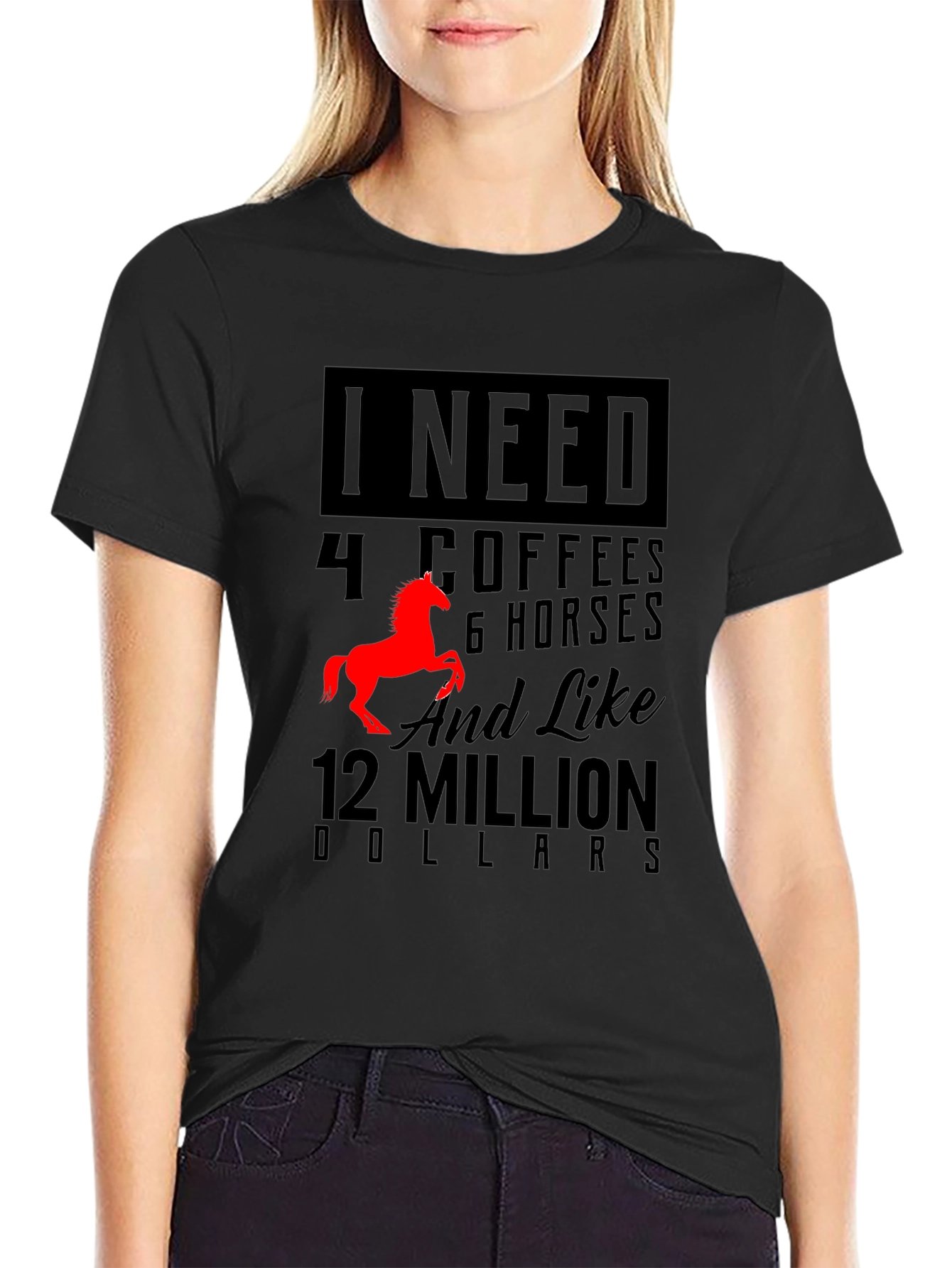 I Need Coffee Horses & Millions T-Shirt