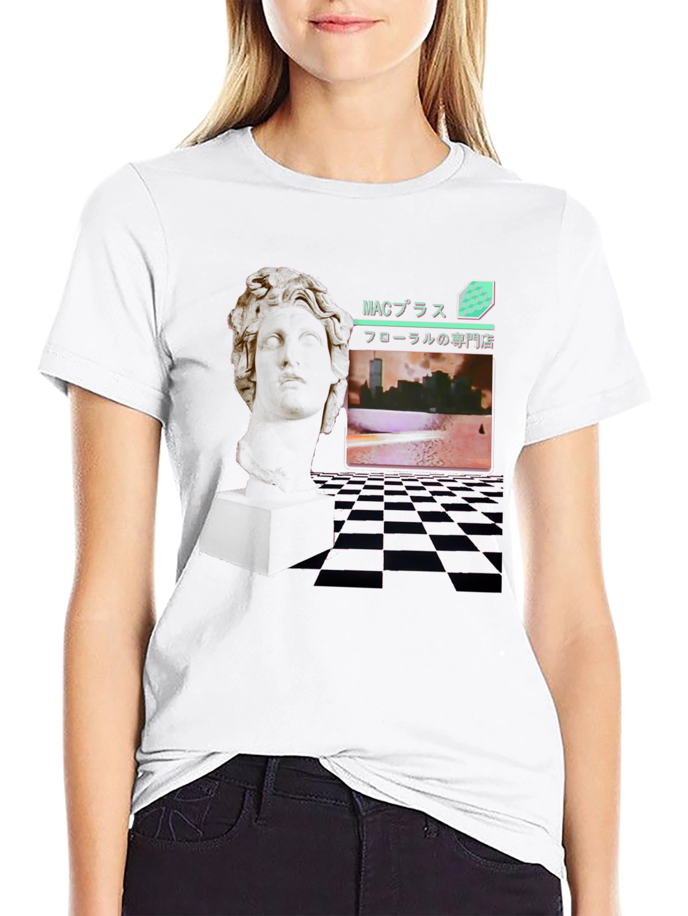 Vaporwave Statue Graphic Tee