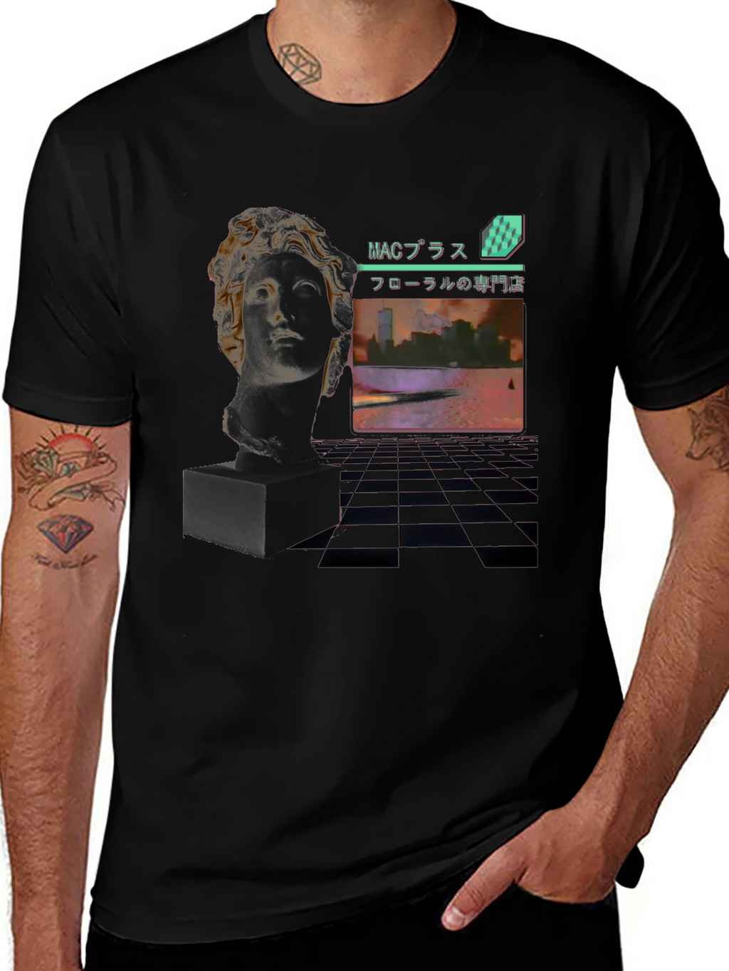 Vaporwave Statue Graphic Tee