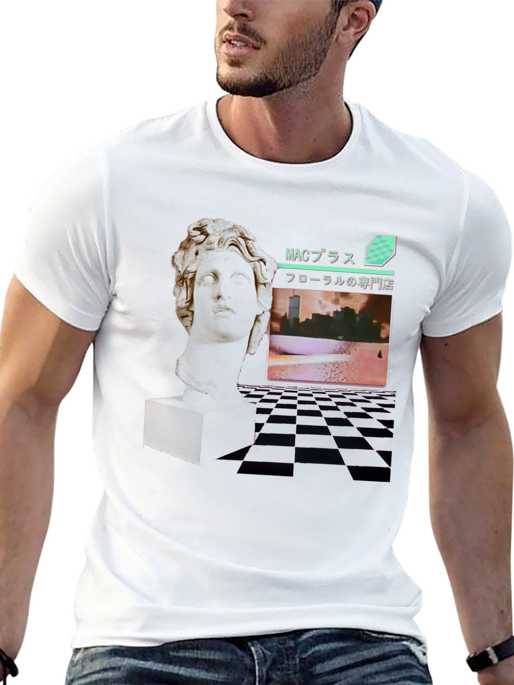 Vaporwave Statue Graphic Tee