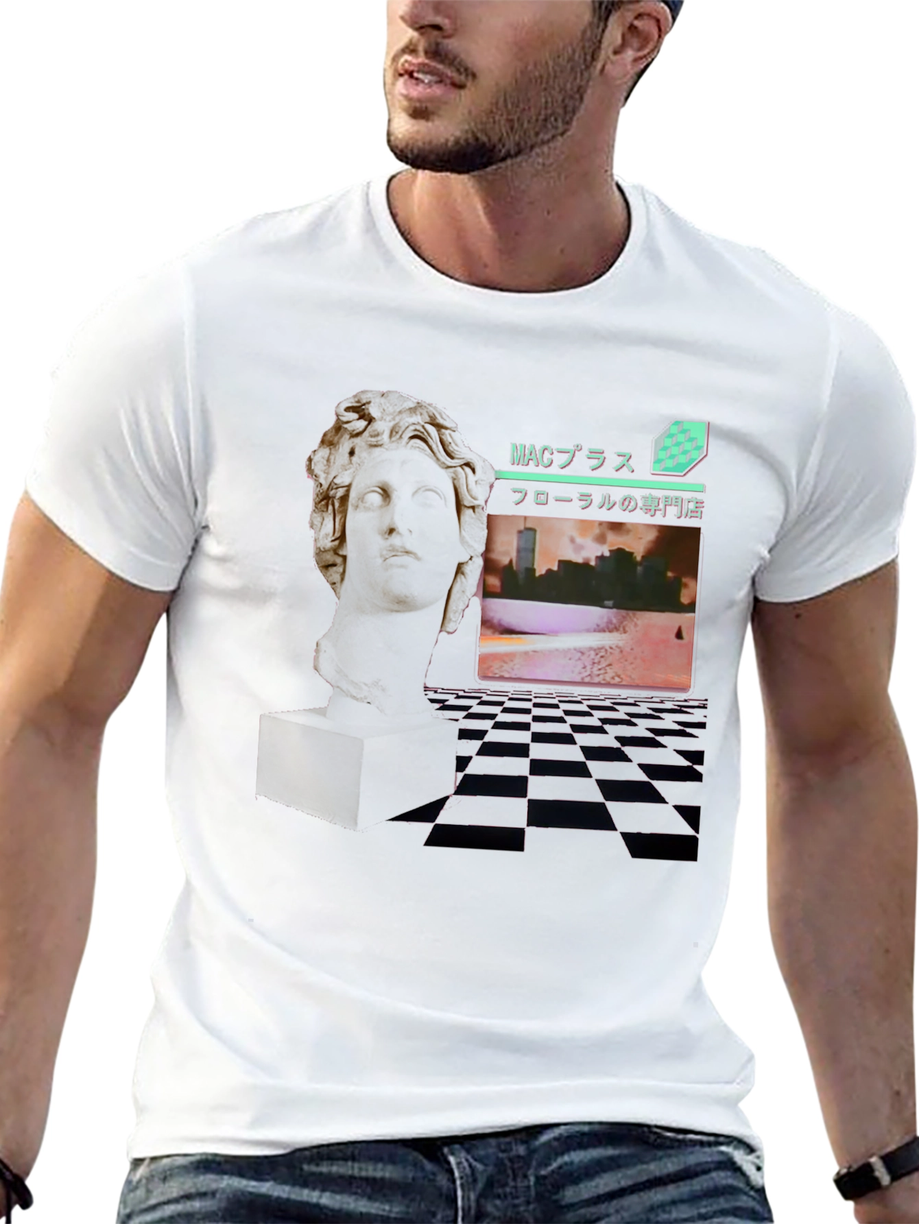 Vaporwave Statue Graphic Tee