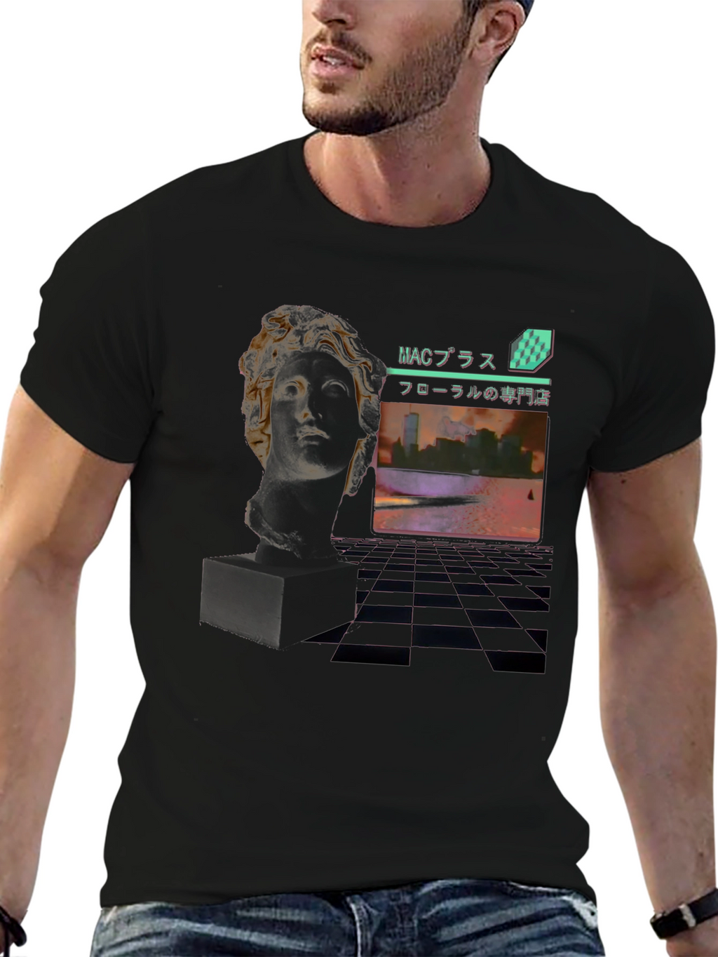 Vaporwave Statue Graphic Tee