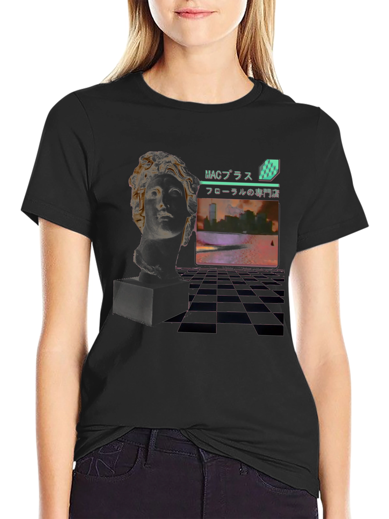 Vaporwave Statue Graphic Tee