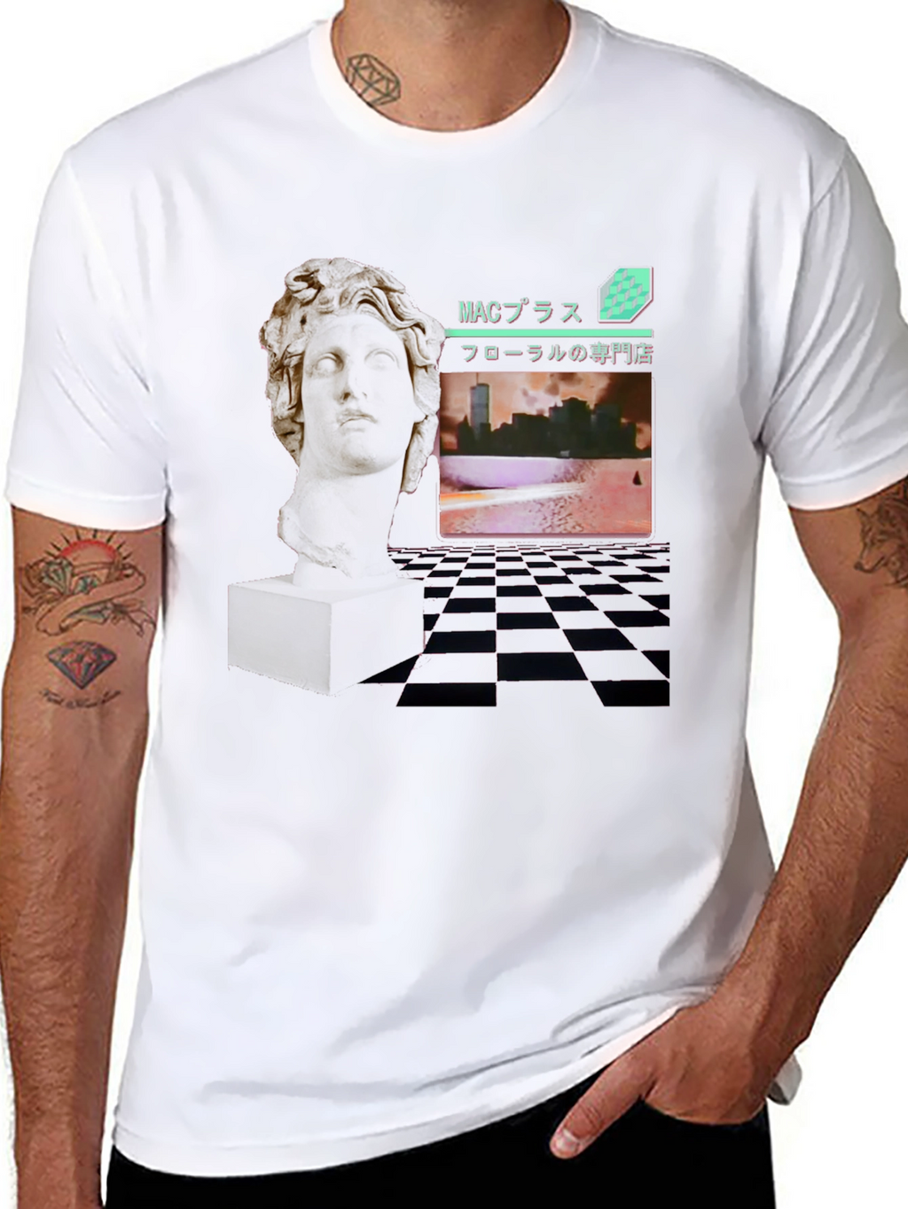 Vaporwave Statue Graphic Tee