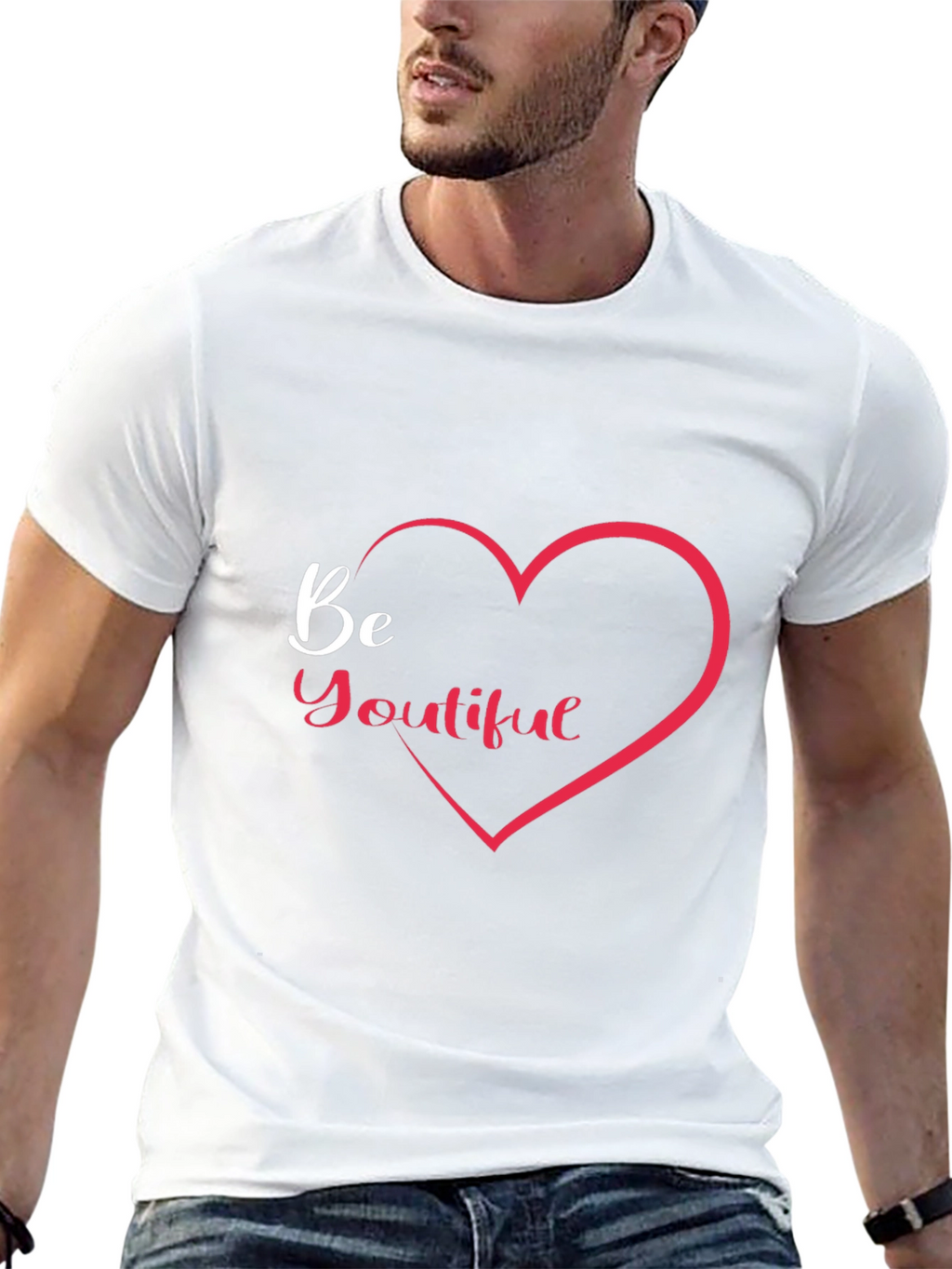 Be Youtiful Black Graphic Tee