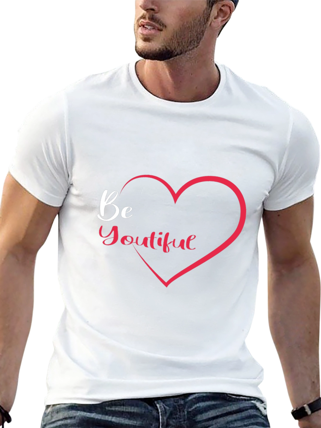 Be Youtiful Black Graphic Tee
