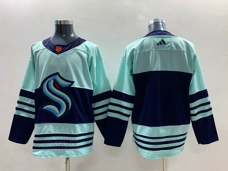 Men's Seattle Kraken Blue Blank Jerseys