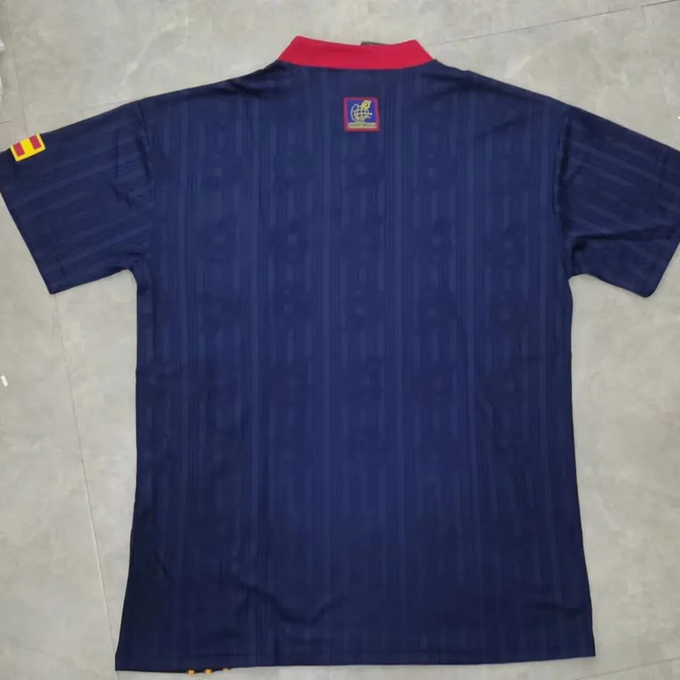 1996 Spain Away Retro Soccer Jersey Back
