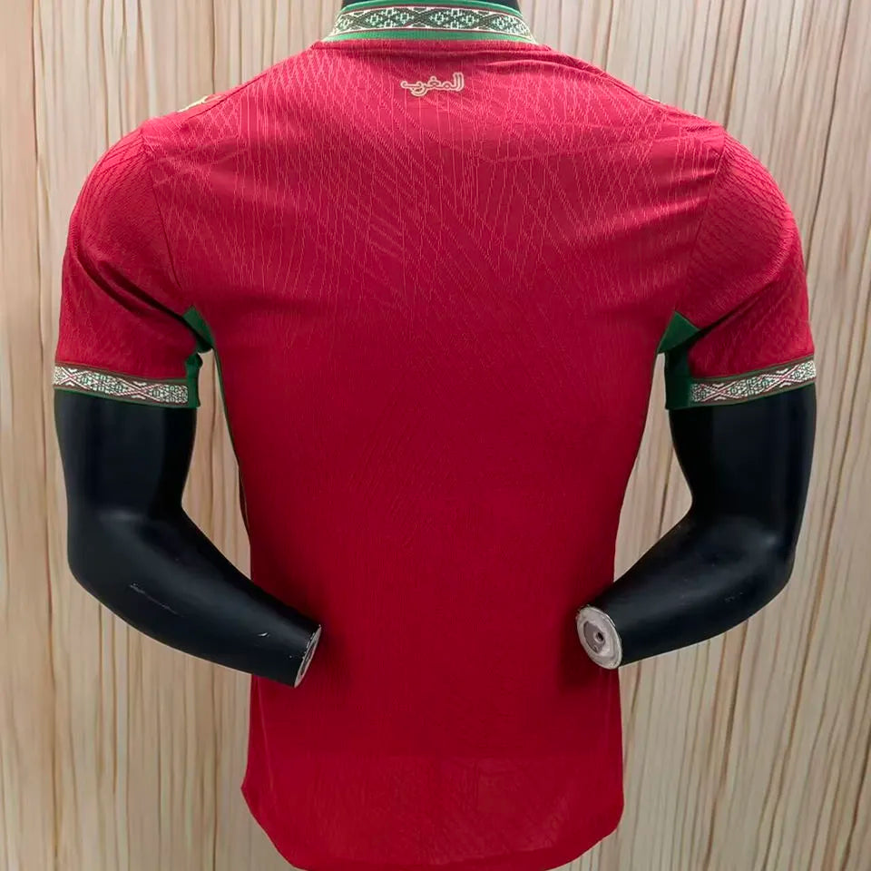 2026/27 Morocco Home Red Player Version Soccer Jersey Back