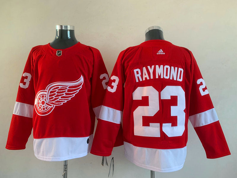Men's Detroit Red Wings Lucas Raymond #23 Red Home Breakaway Player Jerseys