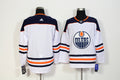 Men's Edmonton Oilers White Away Breakaway Blank Jerseys