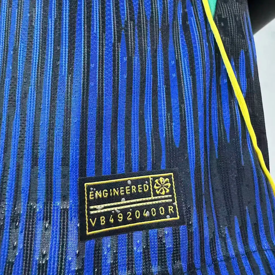 2026/27 Brazil Away Blue Player Version Soccer Jersey Detail 3