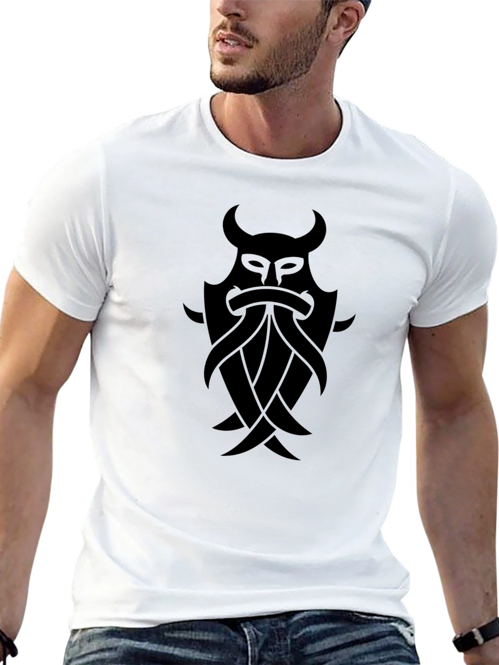 Viking Warrior Graphic Black T-Shirt