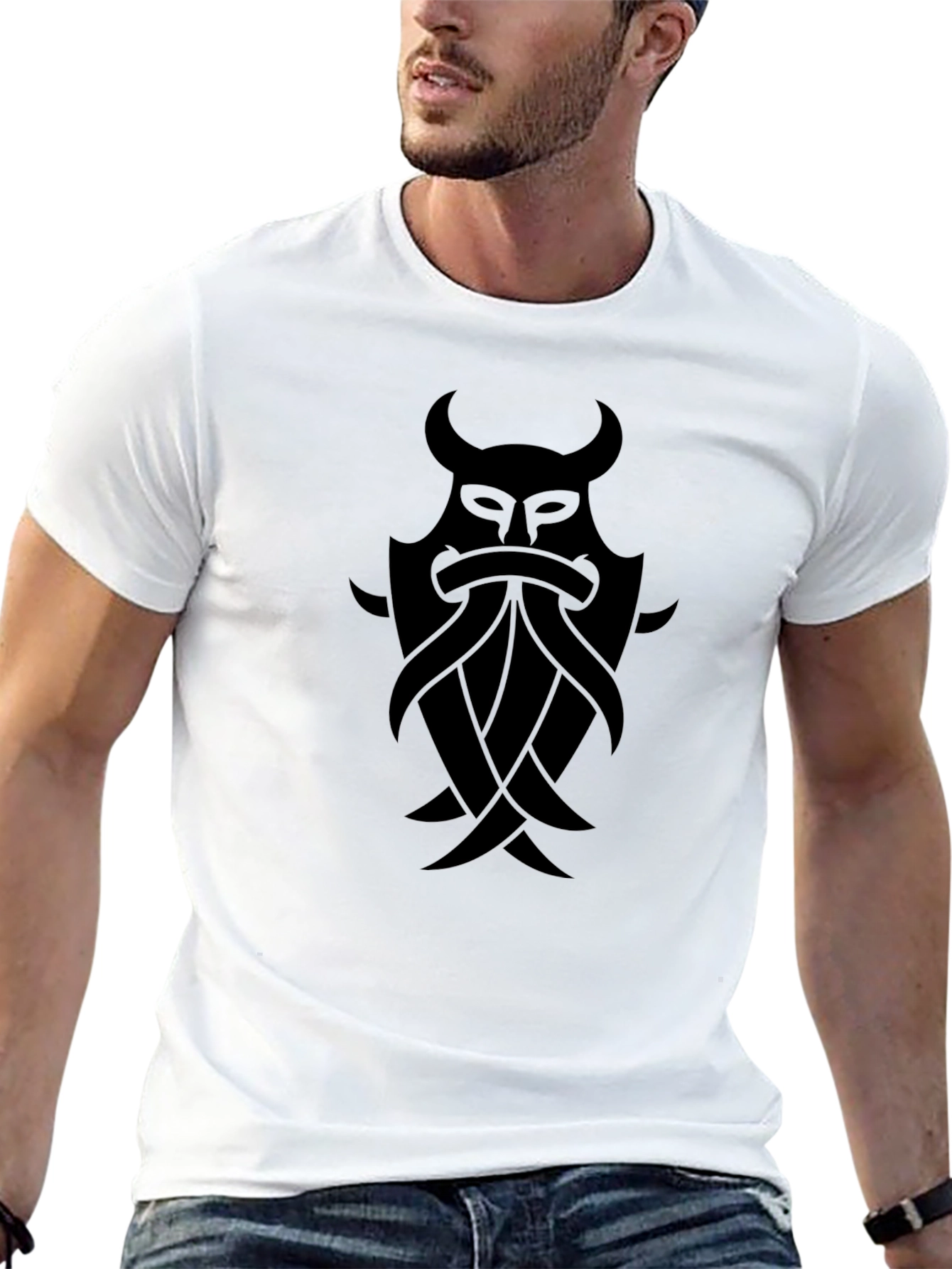 Viking Warrior Graphic Black T-Shirt
