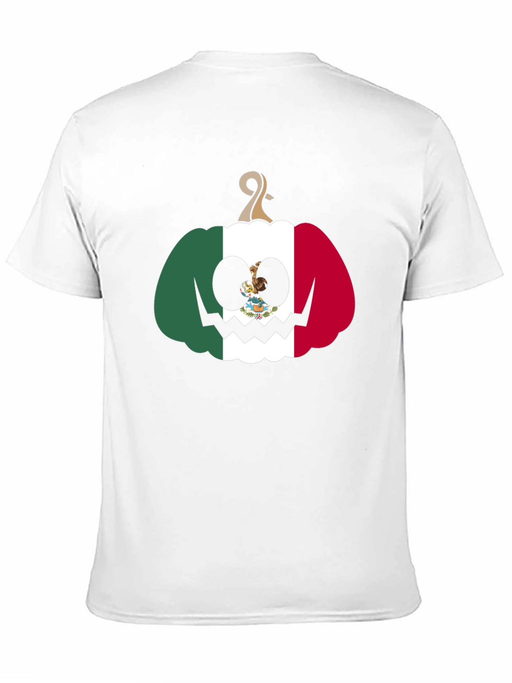 Mexican Flag Pumpkin Halloween Black T-Shirt
